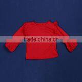 2015 New Organic 95% Cotton 5% Spandex Wholesale Baby Girls Shirts With Lantern Sleeve QL-59 thumbnail-1