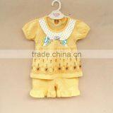 Wholesale Summer Cotton Printing Girls Kids t Shirt With Pants Set thumbnail-3