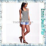 Tops Suppliers China High Quality Womens Deep Round Neck Stripe Long Tank T Shirts thumbnail-1