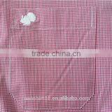 Garment 100% Cotton New Fashion Gingham Men Dress Shirt With Embroidery Men Shirt thumbnail-3