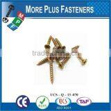 Made in Taiwan High Quality Yellow Zinc Coated Wood Screws Self Tapping Screw thumbnail-3