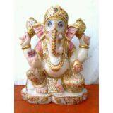 GANESHA GANESH STATUE HANDMADE POLY MARBLE HOME DECOR ART BEST GIFT