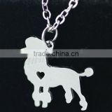 New  1152662 stainless steel pendant necklace dog shape animal pendant