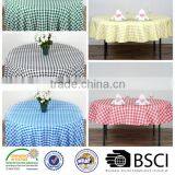100% Polyester Restaurant Round Checker Tablecloth