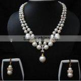 Fashion Pearl and Crystal Jewelry Set/ Pearl Necklaces and Pearl Earring Set/wedding Pearl Jewelry Set