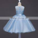 Wholesale Latest Frock Design Lace Flower Wedding Birthday Party Dress for Baby Girl thumbnail-2