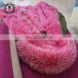 Real Pink Color Fox Fur Parka Wholesale Modern Oversized Fur Trim Coat for Women thumbnail-4