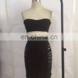 Dress Dropshipping Women's Sexy Strapless Club Hollow Out Dress Bodycon 2 Pieces Dress Set thumbnail-6