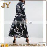 2017 Spring Summer Autumn Women Fashion Long Floral Print Duster Coat Ladies' Apparel From China Supplier thumbnail-4