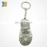 Shoe Shape Custom Made Bronze Keychain With Keyring