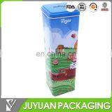 Fancy High Quality Printed Square Tall Tin Can Packaging Oem Making