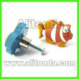 Custom Pvc Decoration Cartoon Figure Flower Food Children Room Drawer Cabinet Handle and Knob thumbnail-2