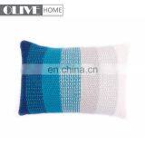 2019 Ombre Blue Acrylic Knitted Home Pillow Back Decorative Cushion Cover Cushions for Sofa thumbnail-3