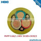 6/10 kV (N)TSCGEWOEU 3*95 + 3*50/3 Festoon/lift System Flexible Rubber Cable Tinned Copper EPR Insulation PCP Sheath DIN VDE thumbnail-2