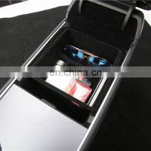 New 2021 Armrest Organizer Storage Box For Tesla Model 3/Y Car Accessories for Tesla With 12V Cigarette Hole thumbnail-5