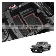 Interior Accessories Parts Silicone Armrest Rest Storage Box Center Control Console Organizer Tray For Jeep Gladiator Jt 18-21