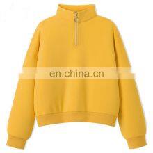 Clothing Manufacturers Custom-made Women's Spring and Autumn New Terry Cloth Half Zipper Casual Sweater Plus Size Pullover thumbnail-3