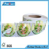 PVC material custom food label