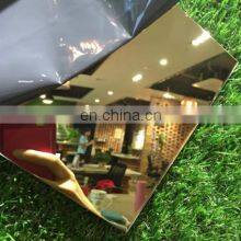 Aisi Decorative 201 304 420 430 Gold Sliver Colored Mirror Stainless Steel Sheet Plate Price thumbnail-4