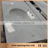 White Carrera Marble Granite Vanity Top With Undermount Sink