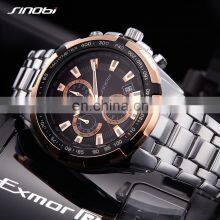 Sinobi Cool Chronograph Watch For Man Full Steel Band Wristwatch China Supplier Original Designer Reloj S9720G thumbnail-4