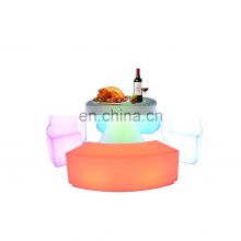 Modern led bar chair bar stools and restaurant dining led chair sets rechargeable led table and chairs