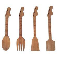 Christmas gift bamboo guitar cooking spoon set cooking tools Wholesale from China