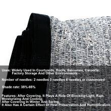 Gewebtes Stoff-Schattierungsnetz, silbernes Schattierungsgitter, Aluminium-Schattierungsstoff für das Gärden schattieren thumbnail-3