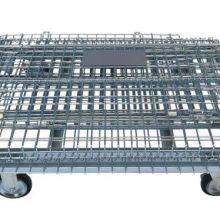 Storage Storage Metal Foldable Pallet Steel Wire Mesh Warehouse Cage Stillage thumbnail-2