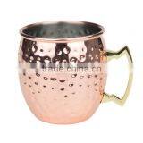 Hammered Moscow Mule Copper Mugs, Copper Moscow Mule Cups With 16Oz Capacity for Cocktail,Beer and Coffee thumbnail-1
