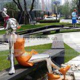 Man Shaped Statue Stainless Steel Metal Sculpture thumbnail-5