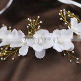 The Bride Headdress Flower Handmade Pearl Wedding Headdress Flower Hair Band thumbnail-3