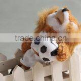 Plush Fox With Football Mascot / Stuffed Soft Mascot Toys Light Brown Standing Fox thumbnail-3