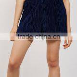 2016 Fashion Pleated Chiffon Fabric Bermuda Shorts HSS2463