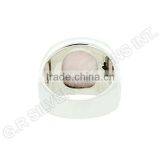 Sterling Silver 925 Plain Band Ring Jewellery,rose Quartz Gemstone Wholesale Jewelry thumbnail-4
