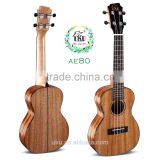 Manufacturer wholesale 23" concert All solid ukulele with ukulele bag