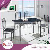 Foshan Furniture Rectangular Mdf Green Pvc Dining Table Pictures of Dining Table Chair thumbnail-6