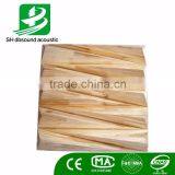 Wooden 3D Oblique Triangle Acoustic Diffuser Panel