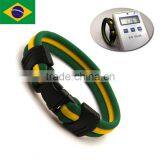 2016 Brazil Rio Olympic Games Country Flag Wristband Titanium Sports Bracelet
