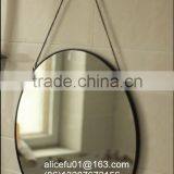 Cheap Metal Framed Hanging 50x50cm Round Wall Mirror for Bathroom With Metal Chain thumbnail-1