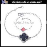 925 Sterling Silver Heart Shape Amethyst Box Chain Heart Bracelet thumbnail-4