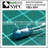 100pF 50VDC Radial PSA 100J 50VDC Polystyrene Film Capacitor