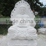 Shakyamuni Buddha Statues for Sale White Marble Stone Hand Carving Sculpture for Home Garden Pagoda Temple No 49