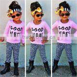 Wholesale Long Sleeve Shirt Matching Leopard Pants Kids Boutique Clothing thumbnail-1