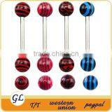 316L Surgical Steel Fake Barbell Piercing Industrial Tongue Barbell Jewelry thumbnail-1
