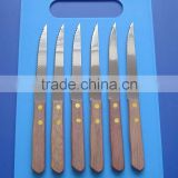 Steak knife set -6pcs with plastic cutting board