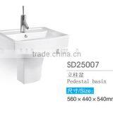 Porcelain Bathroom Pedestal Wash Basin thumbnail-2
