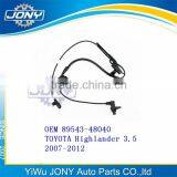 Front Left Wheel Speed Sensor ABS Sensor 2007-2012 TOYOTA Highlander 3.5 OEM 89543-48040
