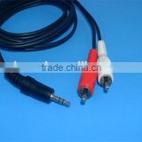 Audio Stereo Cable 3.5mm Stereo plug to 2 RCA male