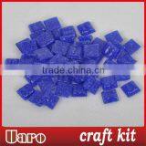 Dark Navy Blue Vitreous Glass Craft DIY Mini Tile thumbnail-1